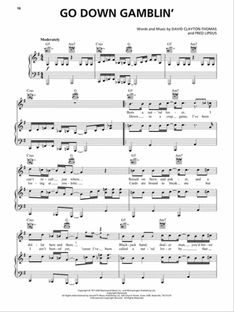 Blood, Sweat & Tears - Greatest Hits Piano, Vocal, Guitar scores gallery preview page 5