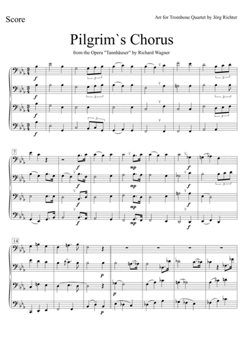 Pilgrim's Chorus (Pilgerchor) from the Opera "Tannhäuser" for Trombone Quartet image number null