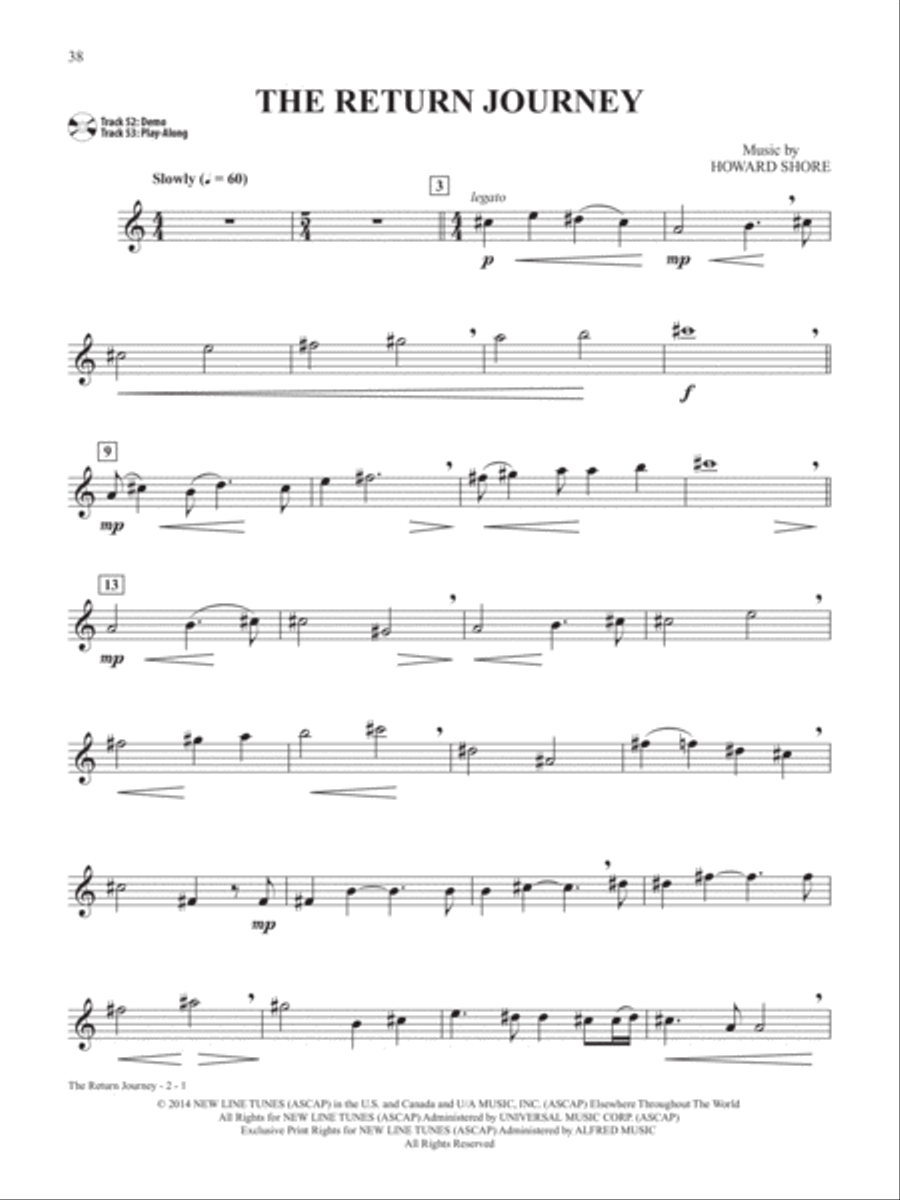 The Hobbit -- The Motion Picture Trilogy Instrumental Solos Alto Saxophone scores gallery preview page 5