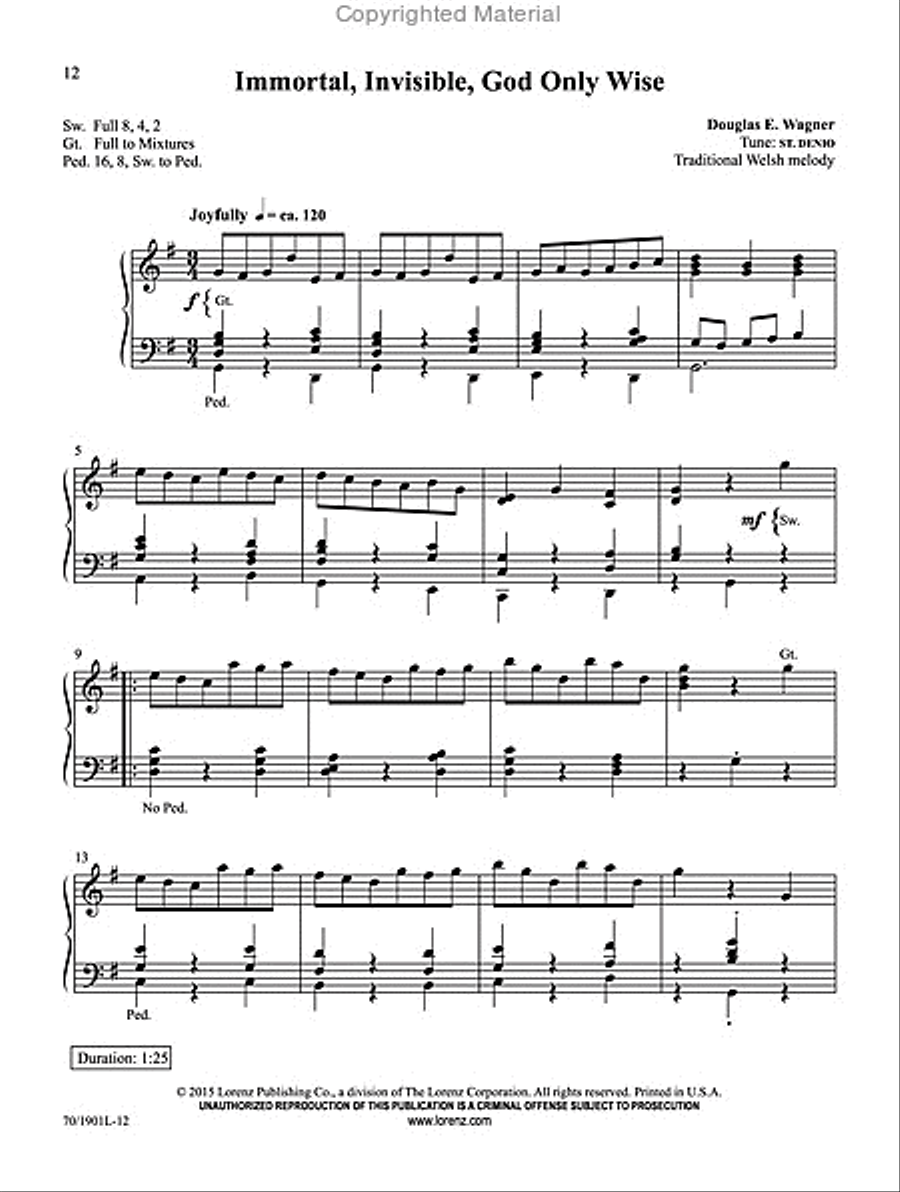 Two Minutes or Less, Volume 2 Organ Solo scores gallery preview page 7