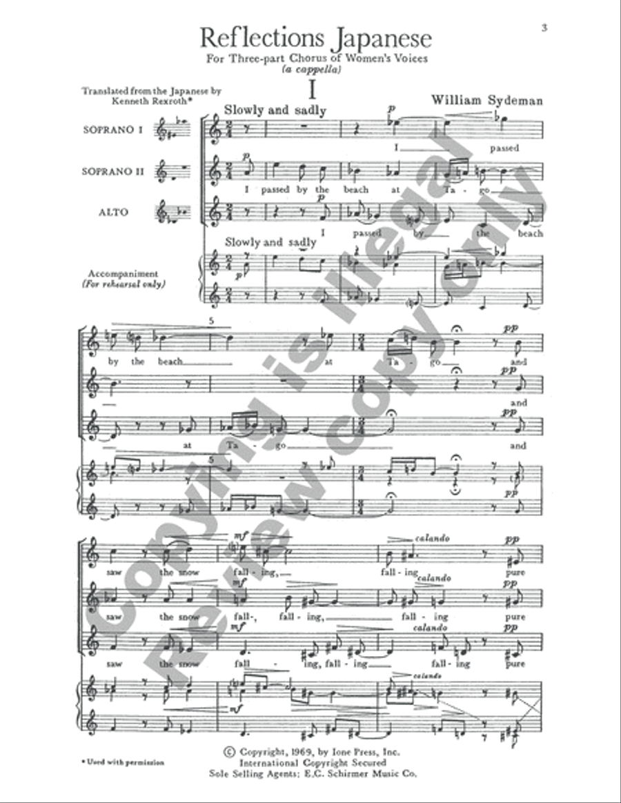 Reflections Japanese SSA scores gallery preview page 3