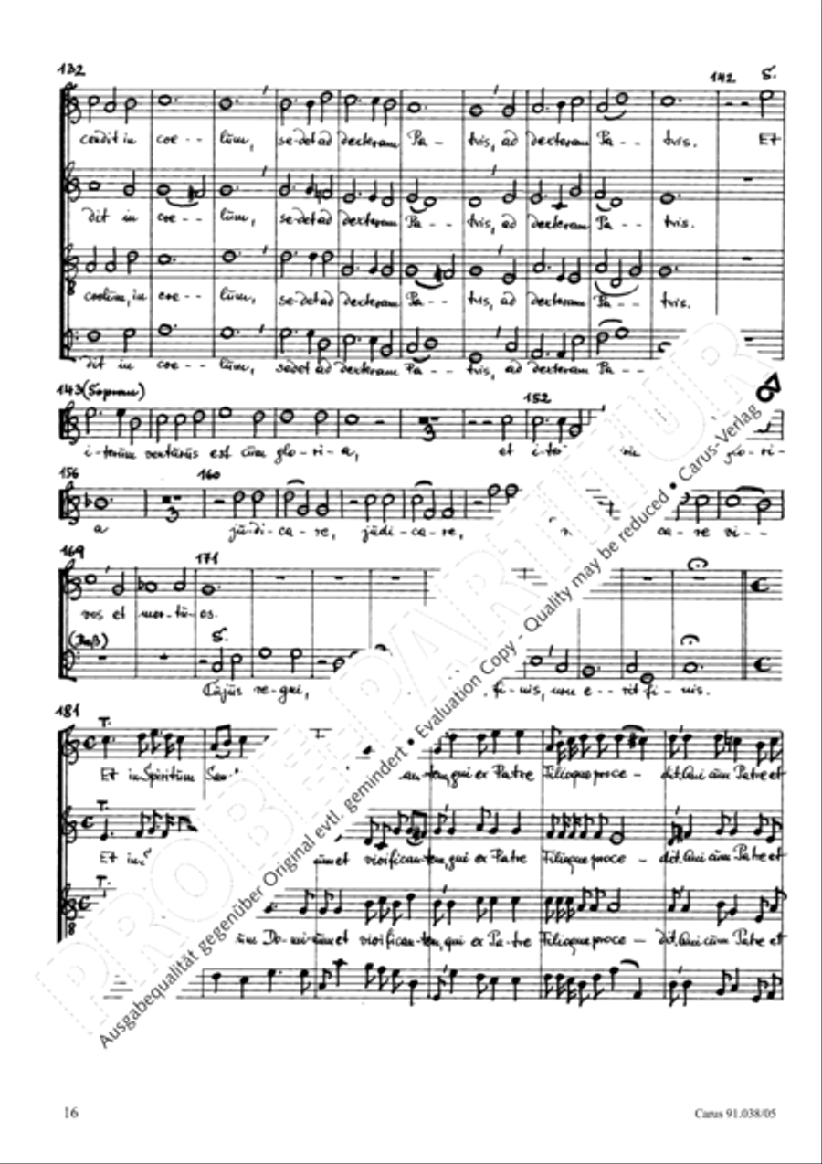 Missa Salvatoris 4-Part scores gallery preview page 17