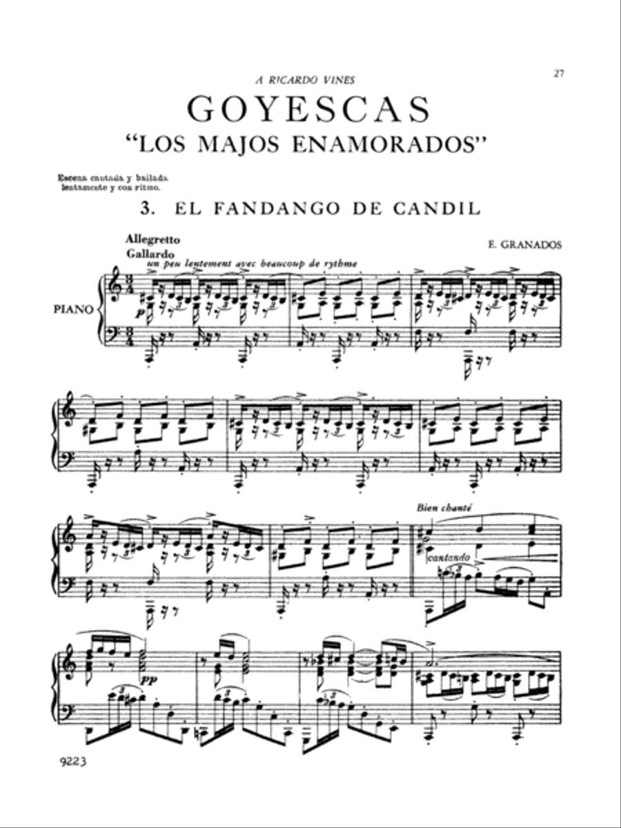 Granados: Goyescas (Complete) Piano Solo scores gallery preview page 1