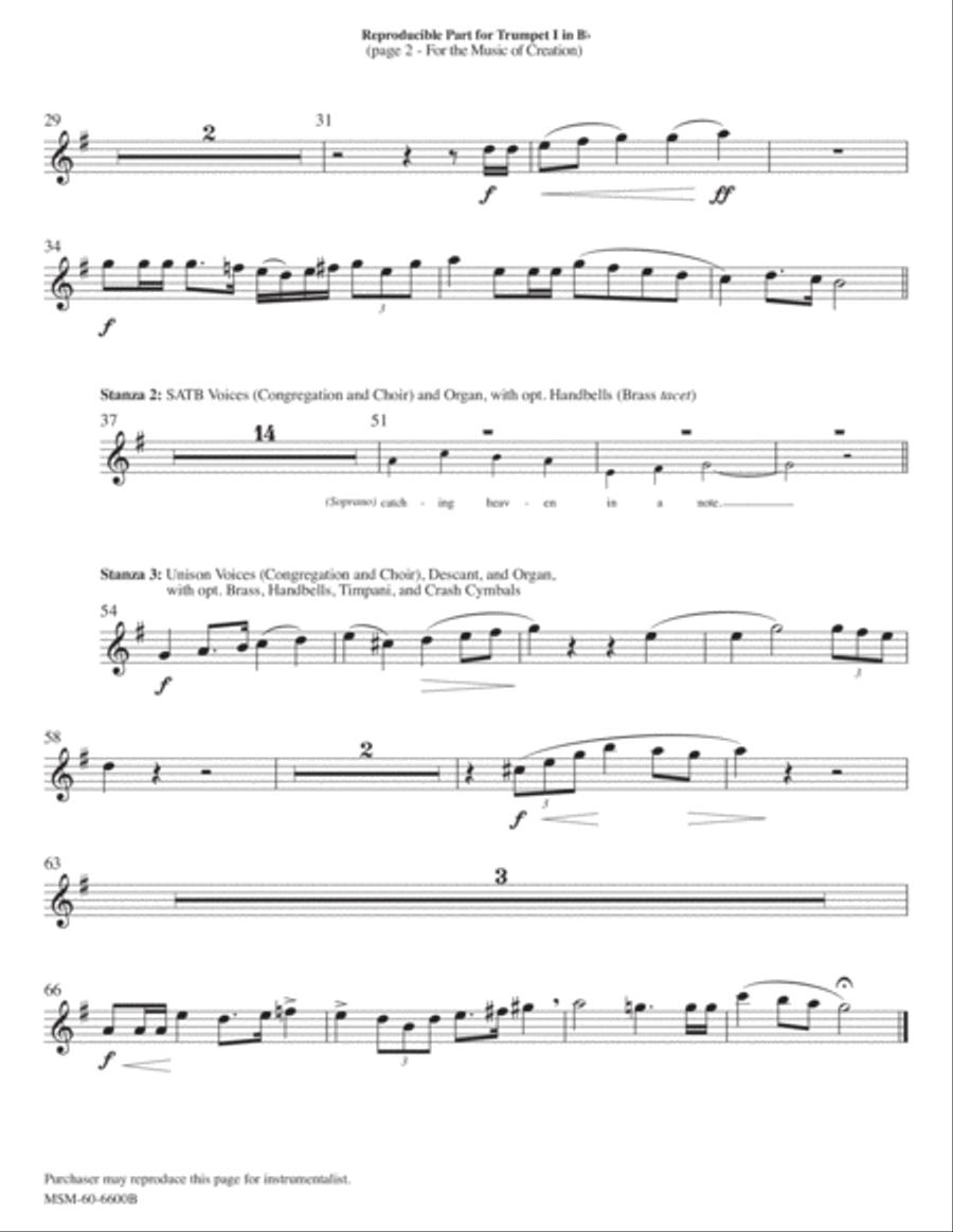 For the Music of Creation Choir scores gallery preview page 4
