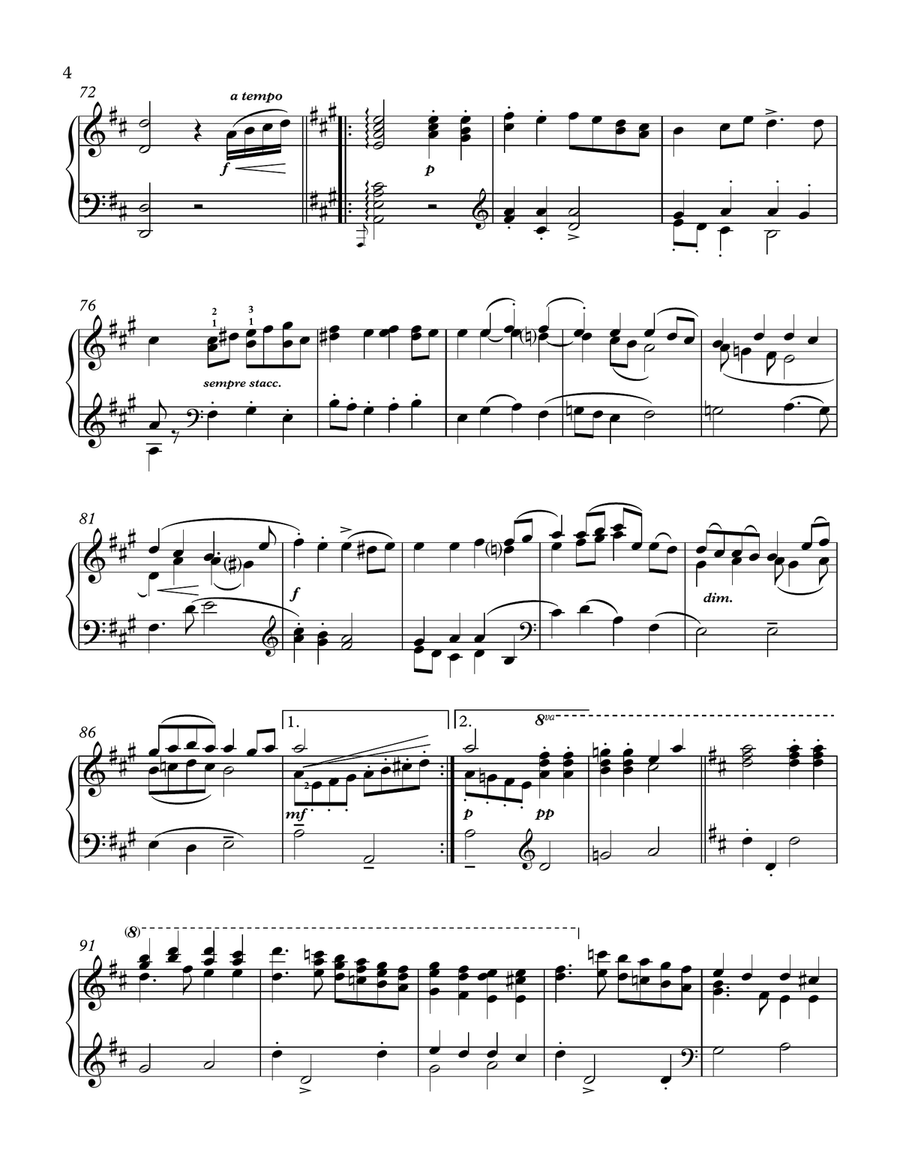Bergamasca from Ancient Airs & Dances, Suite #2, Piano solo arr. by Shawn Heller Piano Solo scores gallery preview page 4