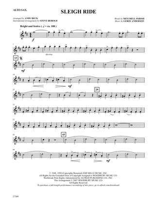 Book cover for Sleigh Ride: E-flat Alto Saxophone