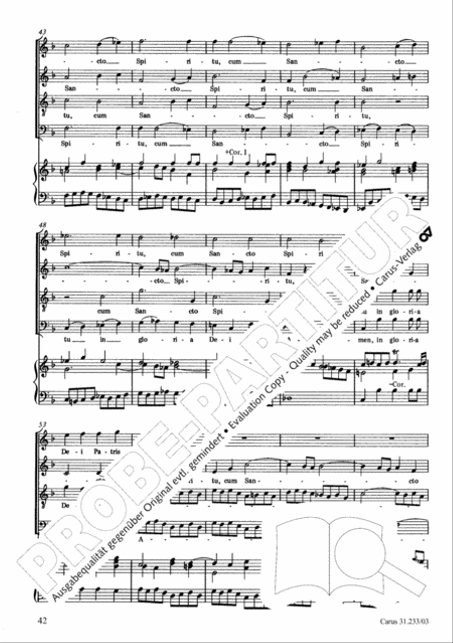 Mass in F major 4-Part scores gallery preview page 46