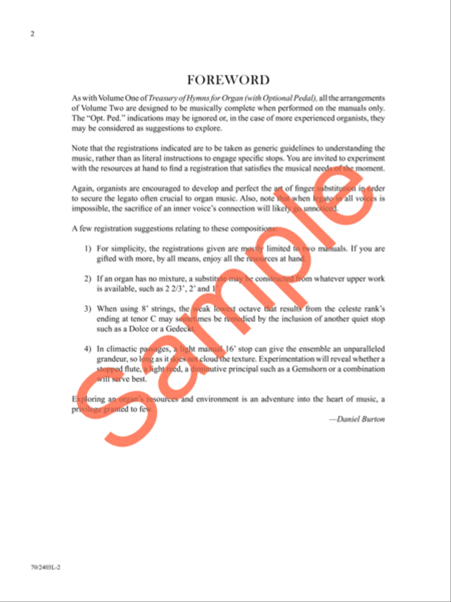 A Treasury of Hymns, Vol. 2 Organ Solo scores gallery preview page 3