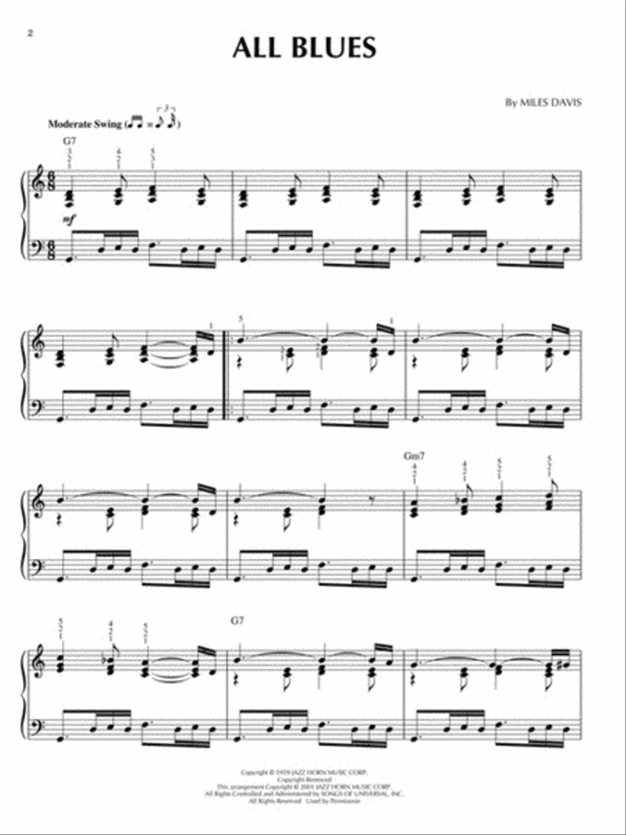 Cool Jazz Piano Solo scores gallery preview page 3