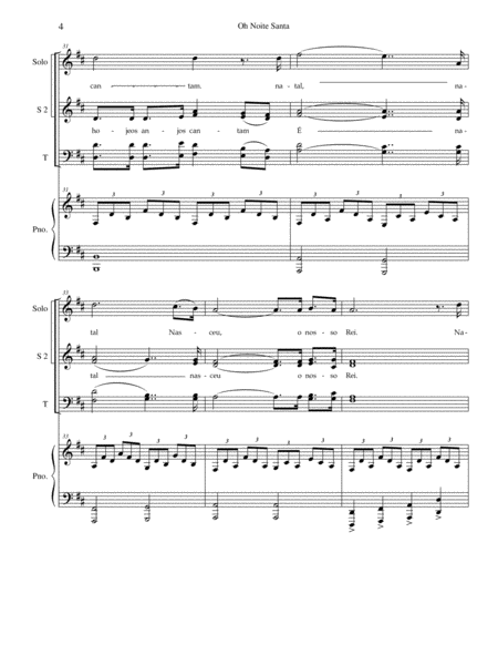 O Santa Noite ( Choir and Dueto com Piano) - PORTUGUES image number null