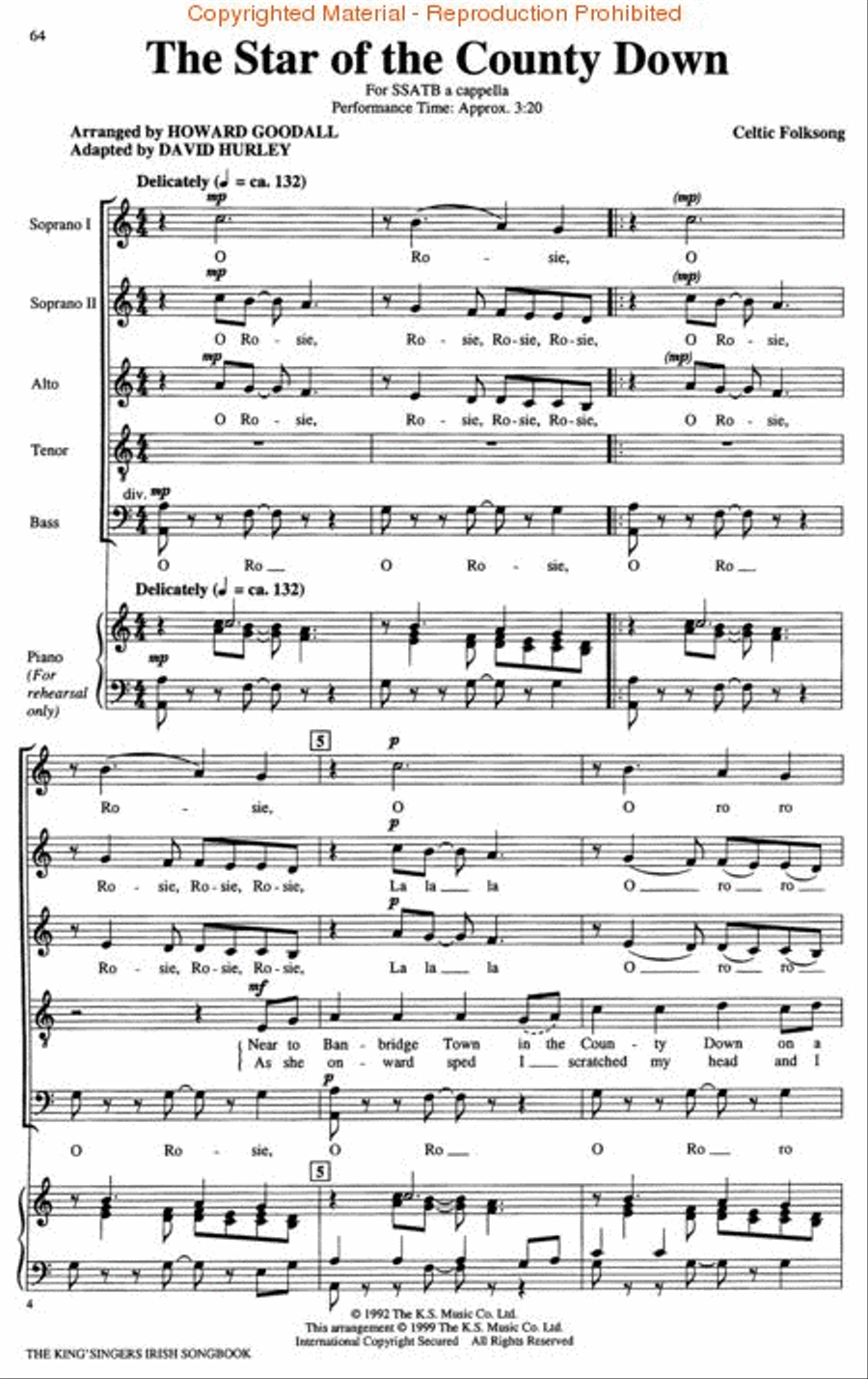 King's Singers Irish Songbook (Collection) 4-Part scores gallery preview page 3