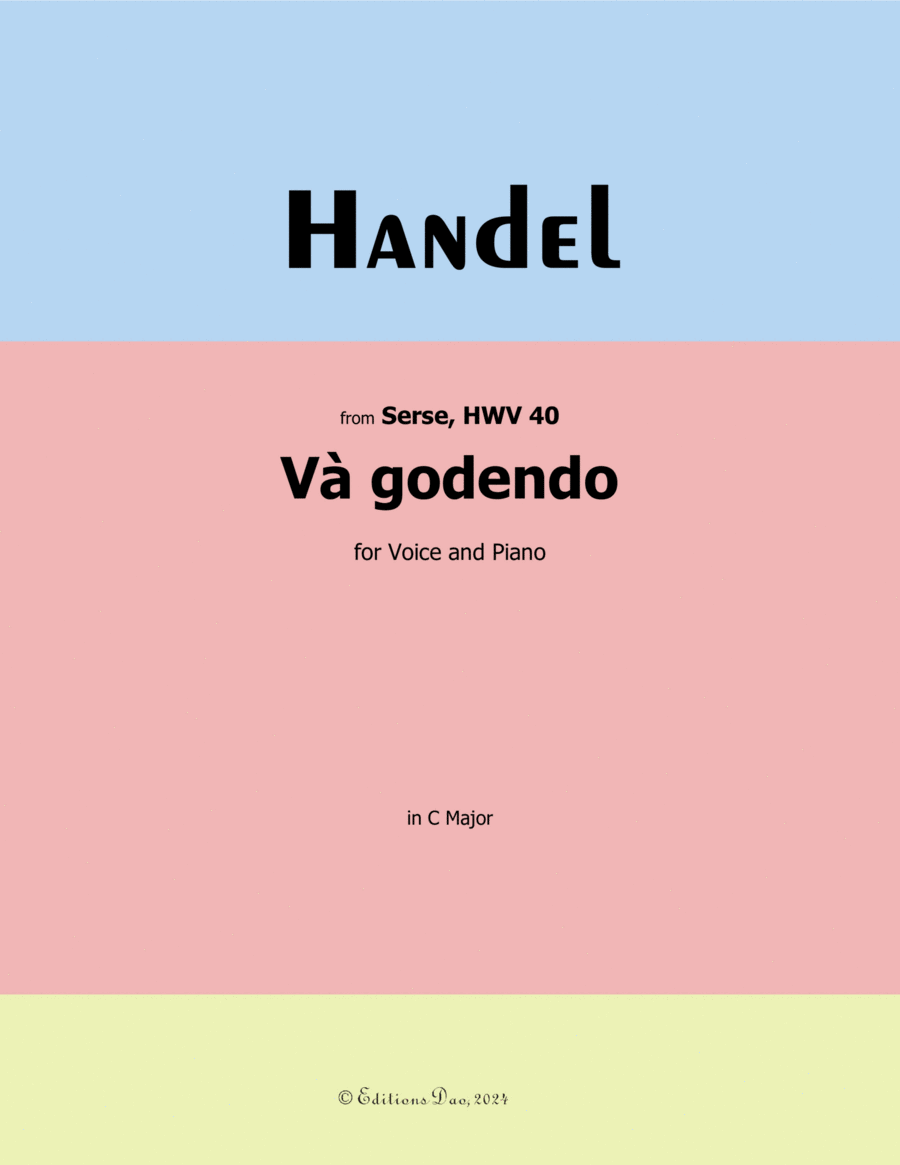 Và godendo, by Handel, in C Major Voice scores gallery preview page 1