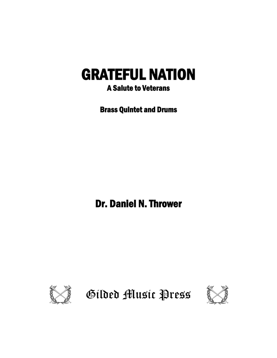 Grateful Nation, Op. 140 (Brass Quintet & Percussion) Brass Quintet scores gallery preview page 3