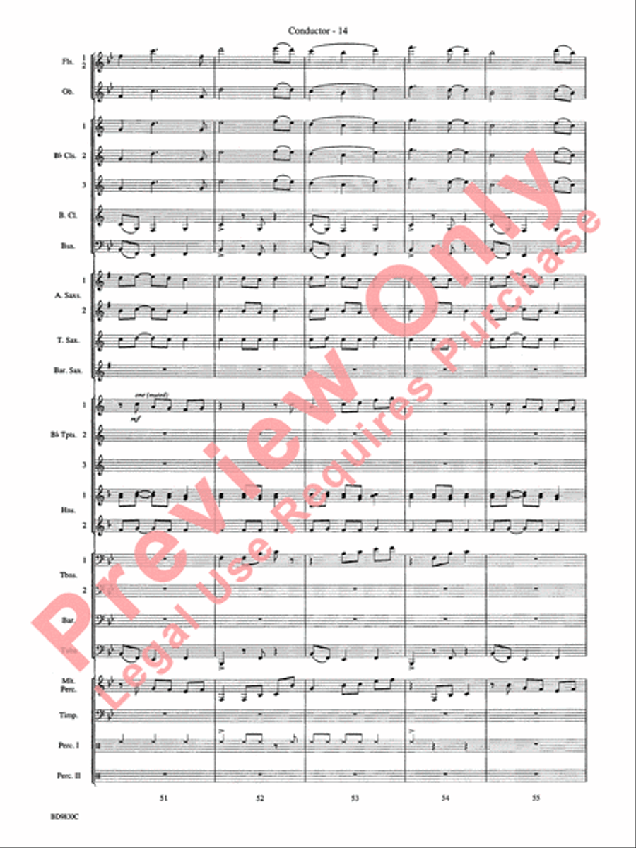 The Spirit of Orpheus (A Sinfonian Celebration) Concert Band scores gallery preview page 17