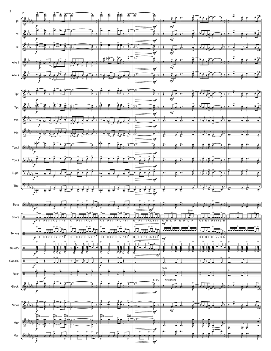 Jet Airliner Marching Band scores gallery preview page 2