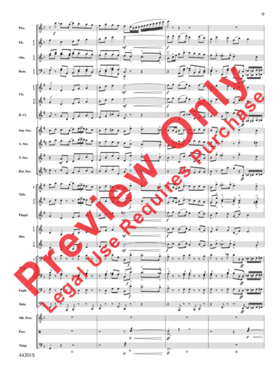 Handel in the Strand Concert Band scores gallery preview page 10