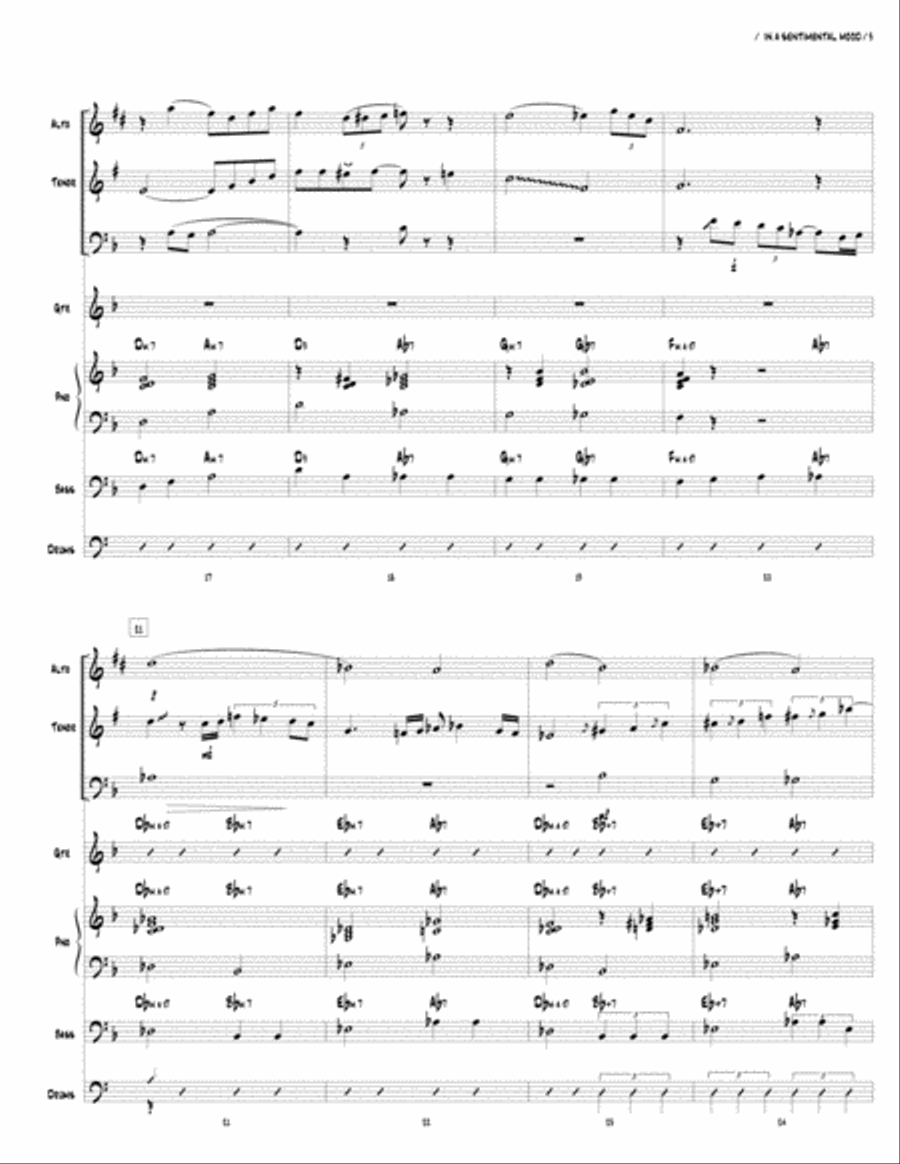 In A Sentimental Mood Jazz Ensemble scores gallery preview page 4