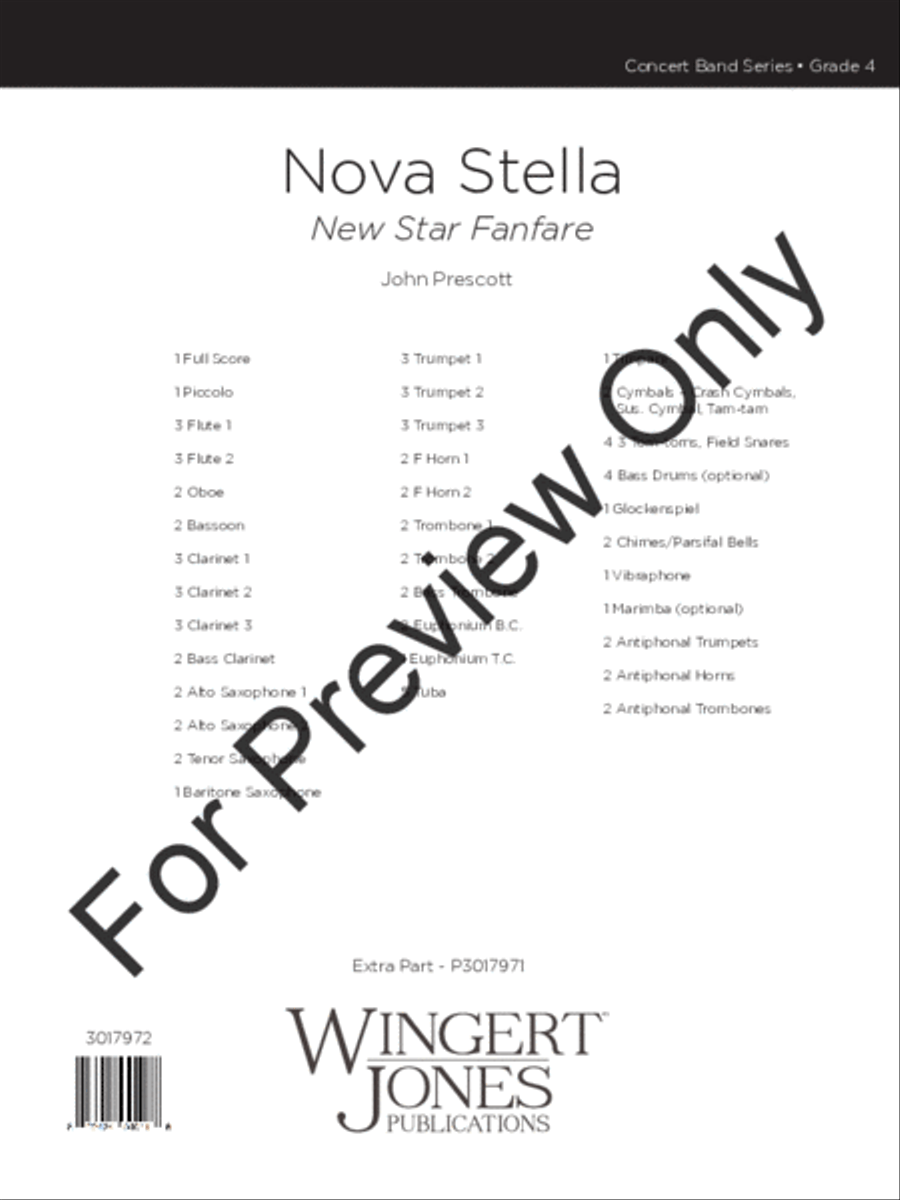 Nova Stella (Score) Concert Band scores gallery preview page 2