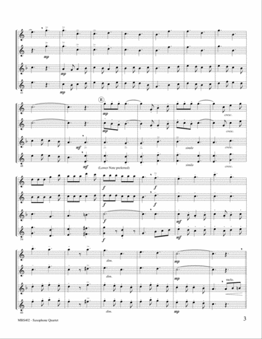 Faith Is The Victory Saxophone Quartet scores gallery preview page 4