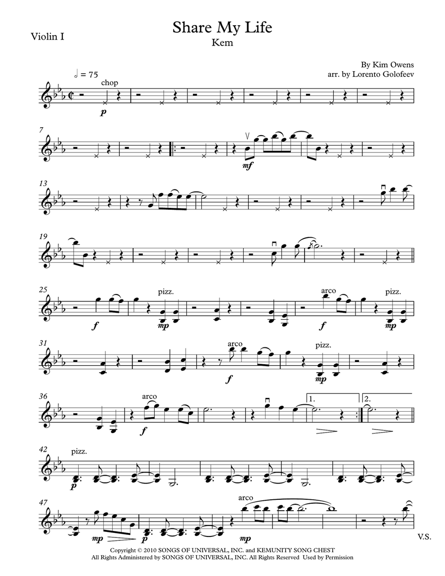 Share My Life Share My Life String Quartet scores gallery preview page 5