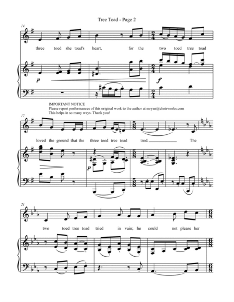 Ten Tone Twisters for Solo Voice & Piano Voice Solo scores gallery preview page 3