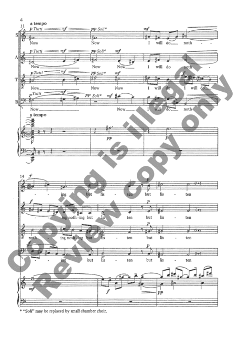 Walt Whitman Song 4-Part scores gallery preview page 15