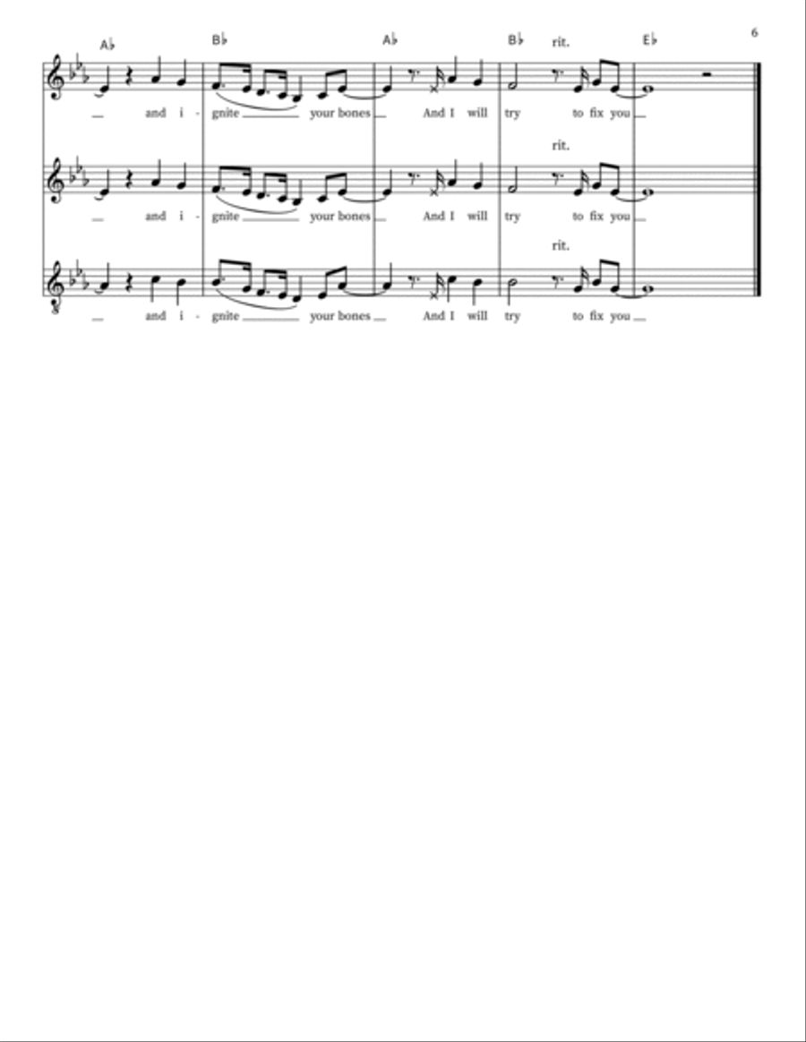 Fix You 3-Part scores gallery preview page 6