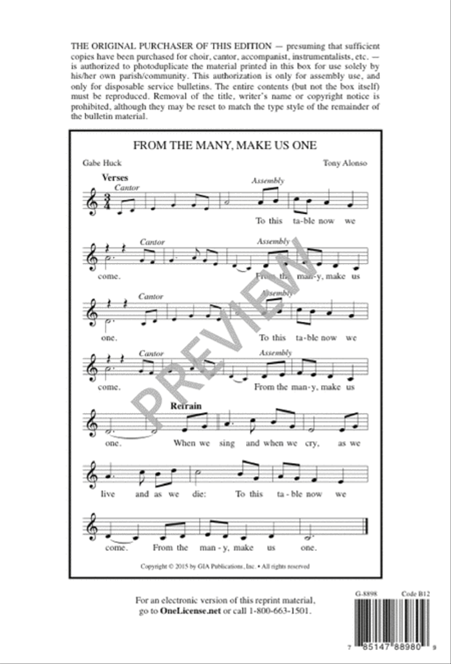 From the Many, Make Us One 3-Part scores gallery preview page 13