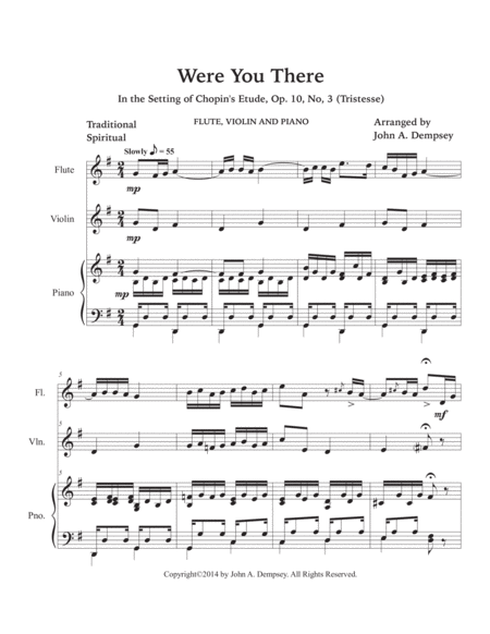 Were You There (Trio for Flute, Violin and Piano) image number null