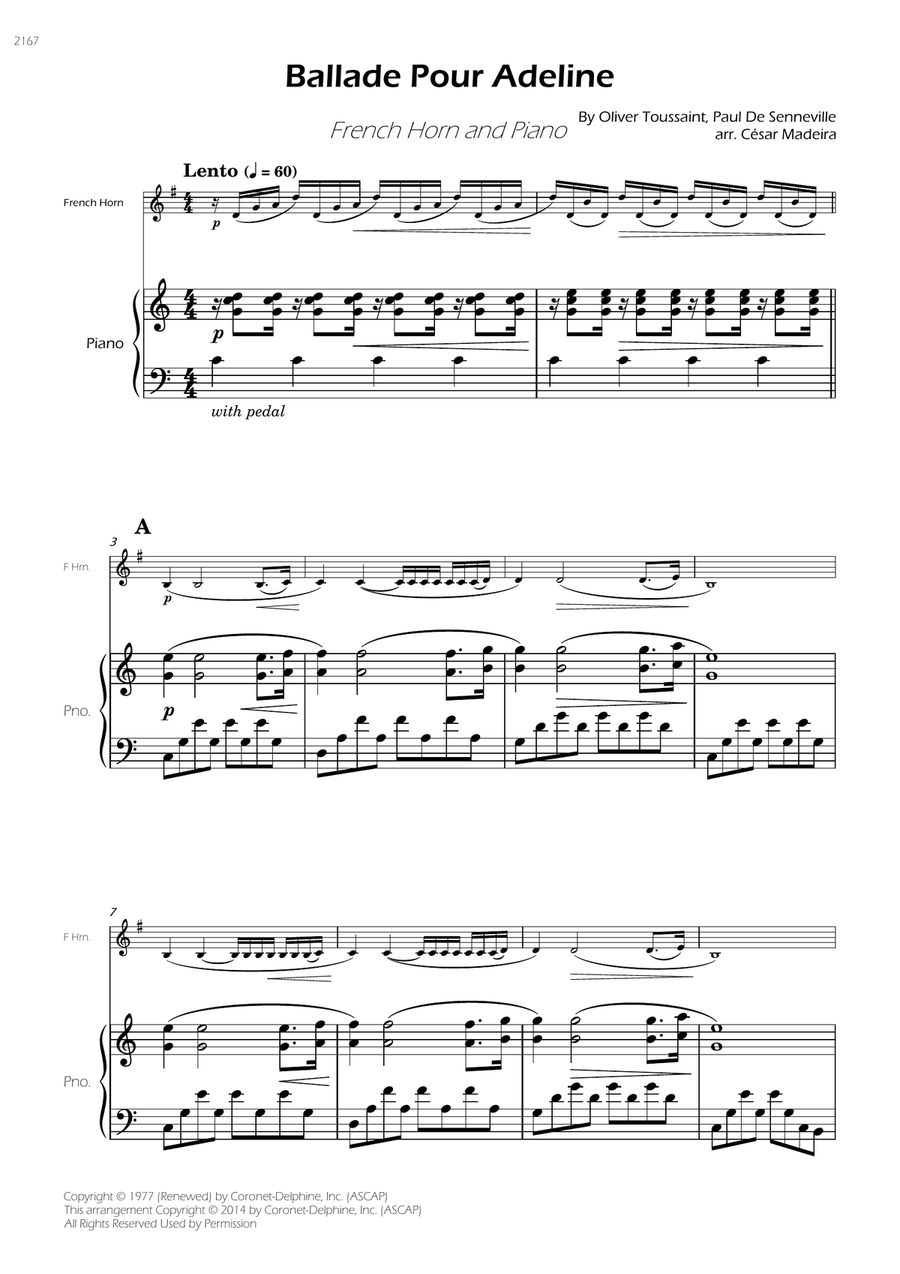 Ballade Pour Adeline Ballade Pour Adeline Piano scores gallery preview page 3