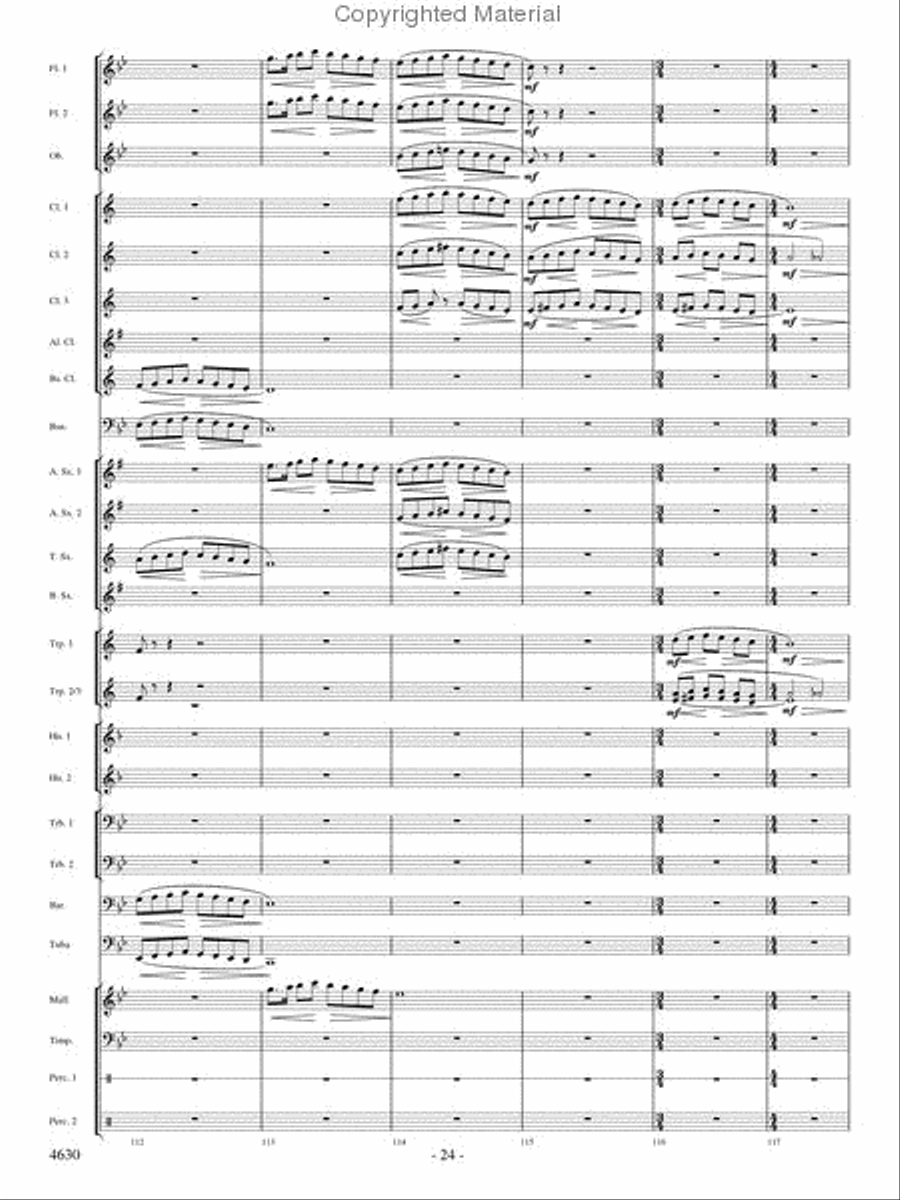 Joyous Alleluias Concert Band scores gallery preview page 23