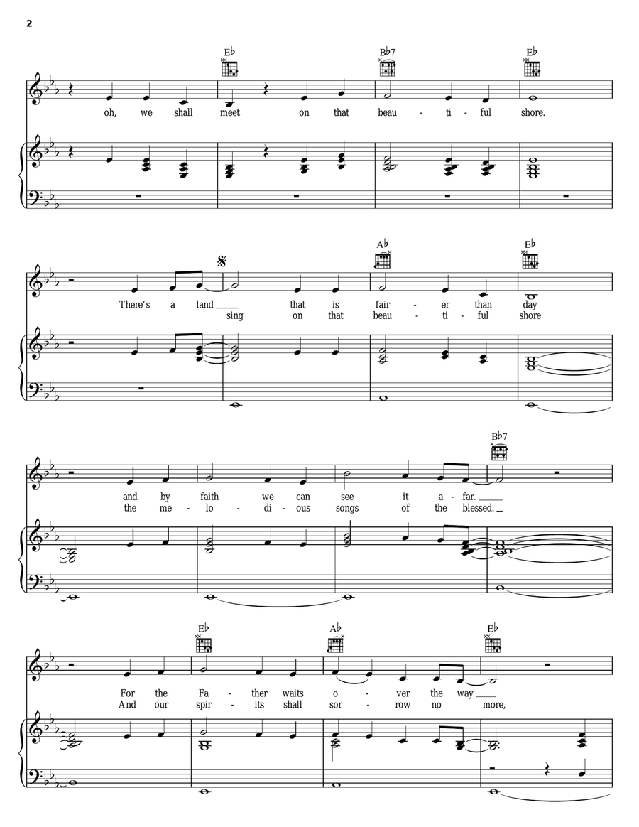 In The Sweet By And By Piano, Vocal, Guitar scores gallery preview page 2