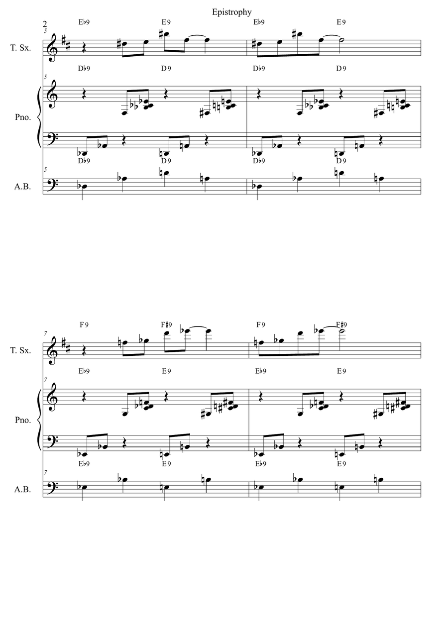 Epistrophy Small Ensemble scores gallery preview page 2