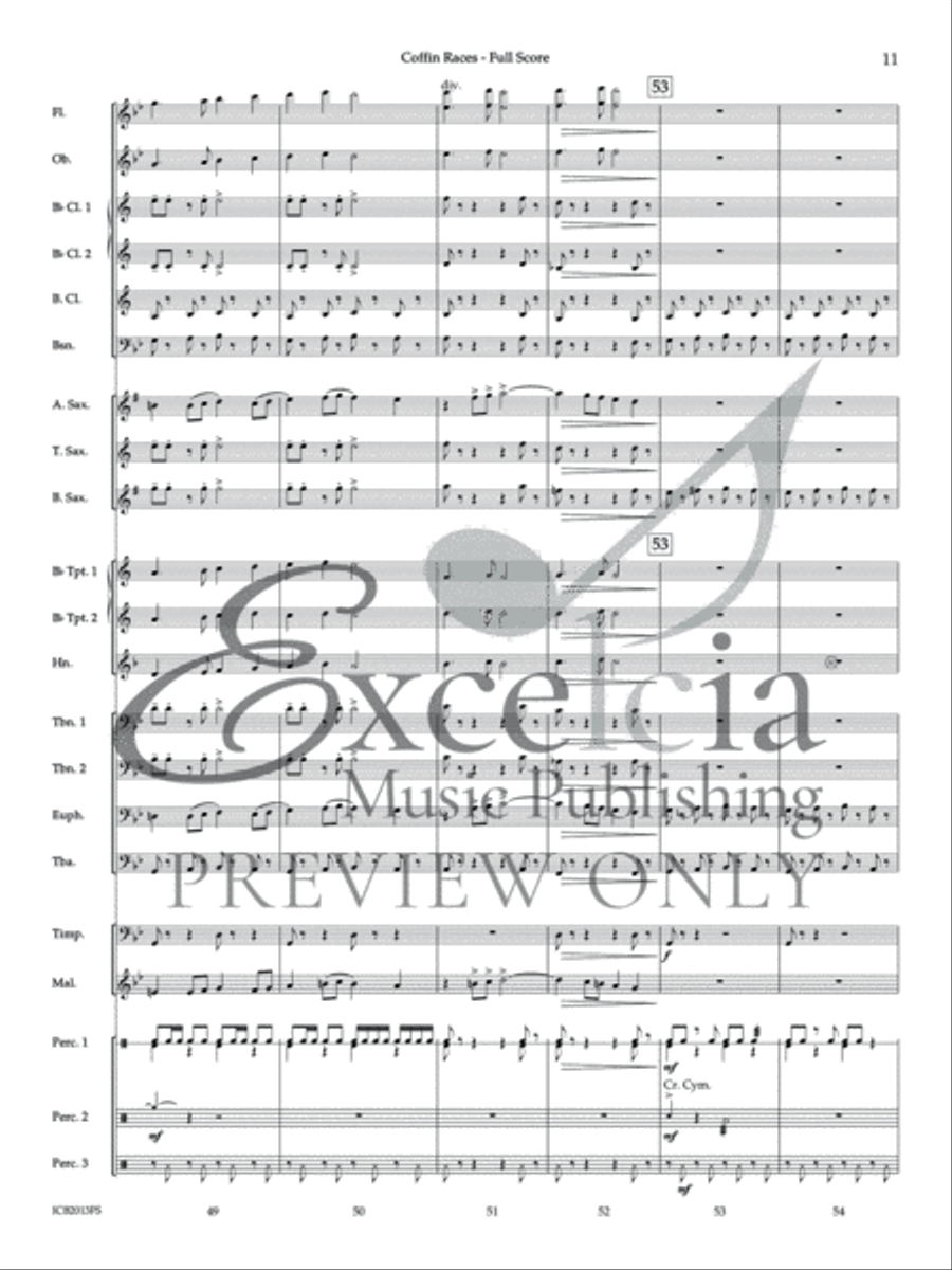 Coffin Races (Score) Coffin Races (Score) Concert Band scores gallery preview page 11