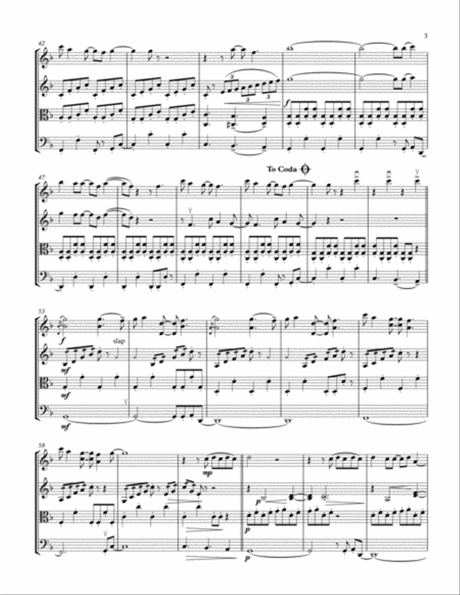 Blinding Lights String Quartet scores gallery preview page 3