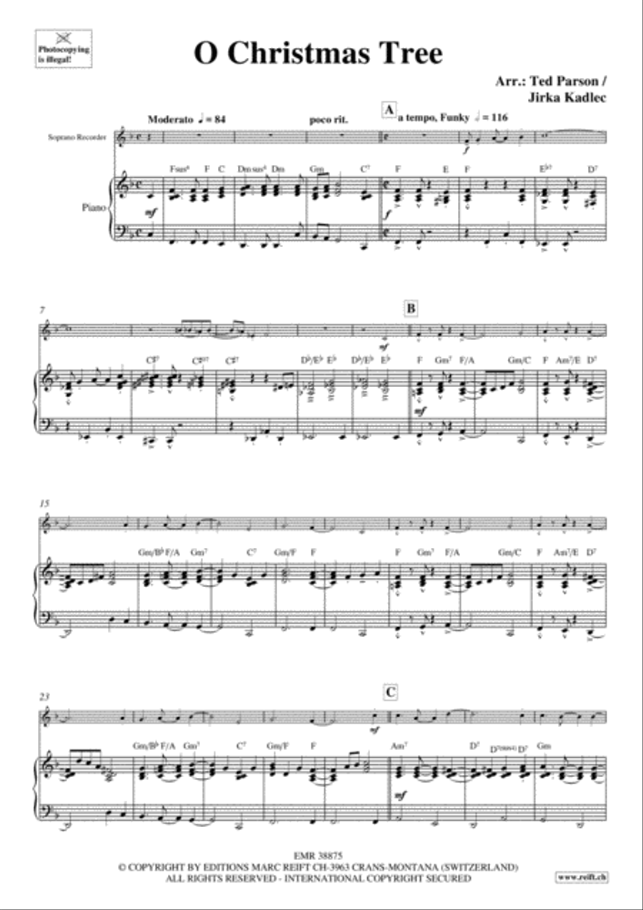 O Christmas Tree Soprano Recorder scores gallery preview page 3