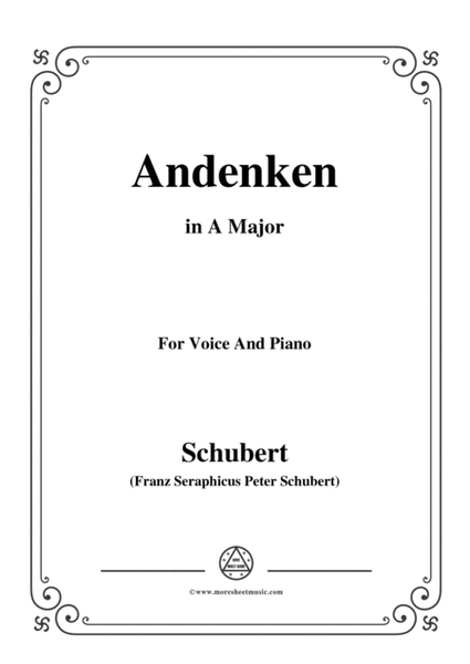 Schubert-Andenken,in A Major,for Voice&Piano image number null