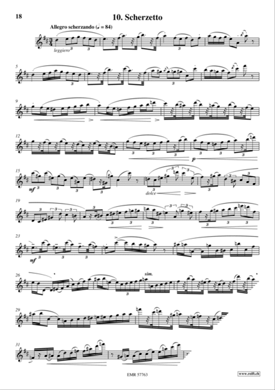 36 Etudes Transcendantes Flute Solo scores gallery preview page 12