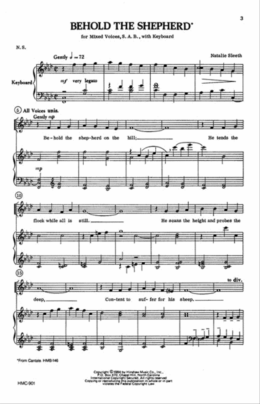 Behold the Shepherd Behold the Shepherd 3-Part scores gallery preview page 2