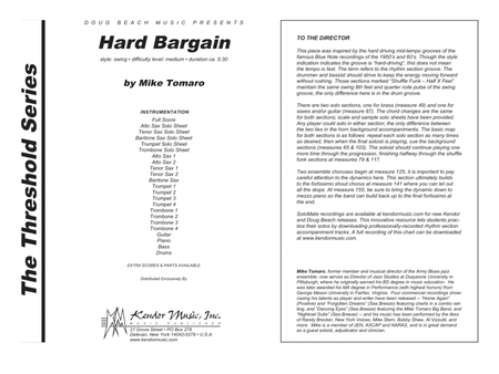 Hard Bargain - Conductor Score (Full Score)