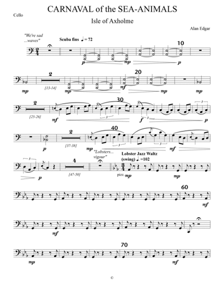 Carnaval of the Sea-animals intermediate orchestra, score & parts image number null