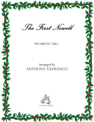 Book cover for The First Nowell (Trombone trio)