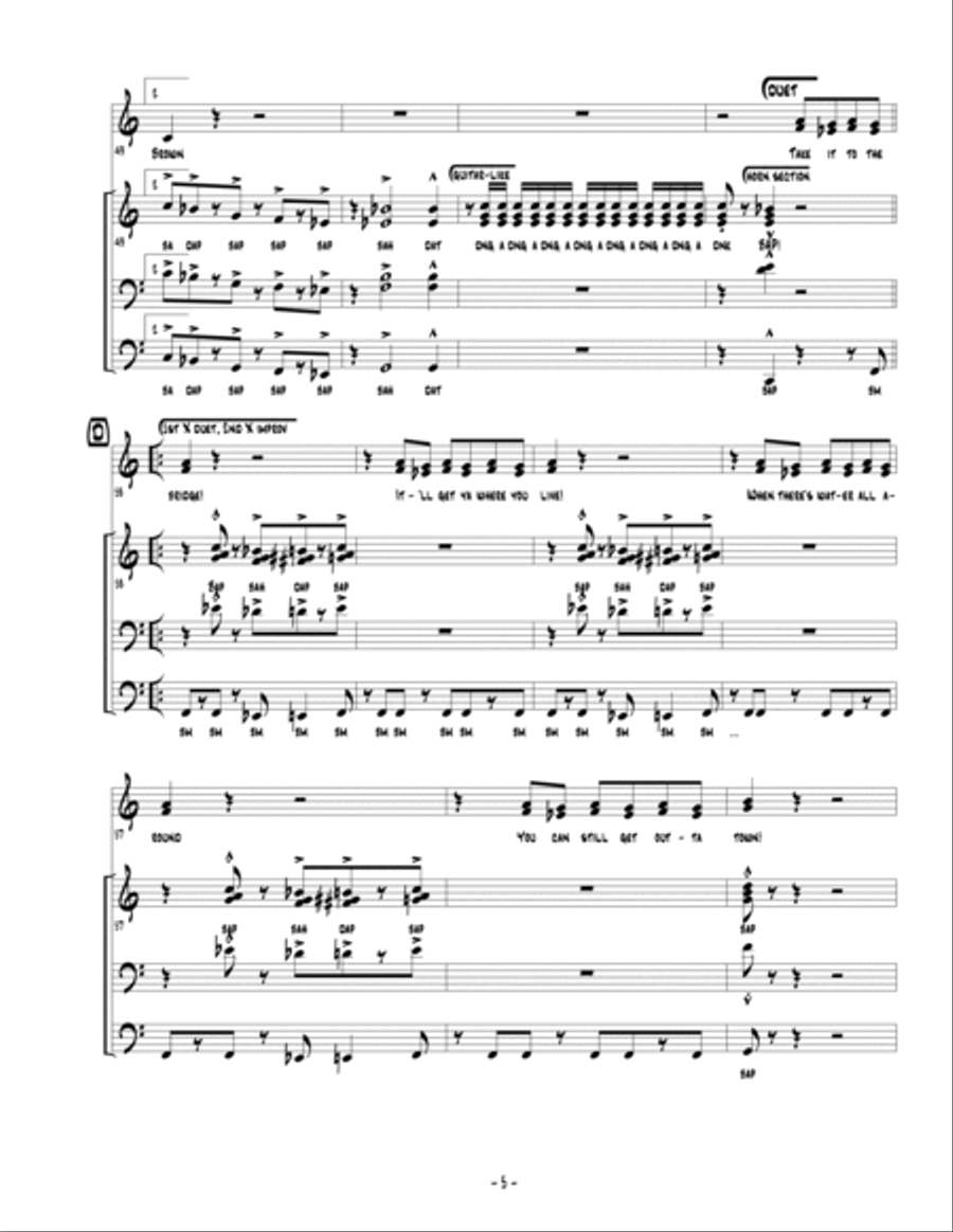 Diggin' On James Brown 4-Part scores gallery preview page 5