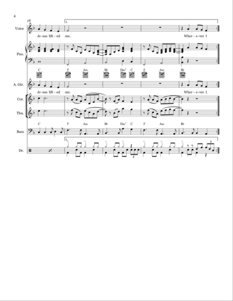 Wherever I am Small Ensemble scores gallery preview page 4