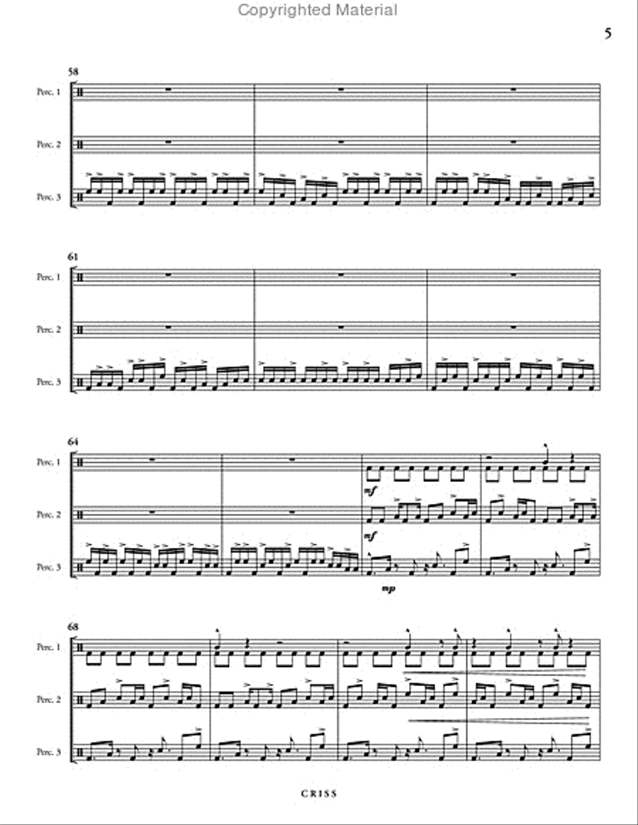 Criss Percussion Ensemble scores gallery preview page 6