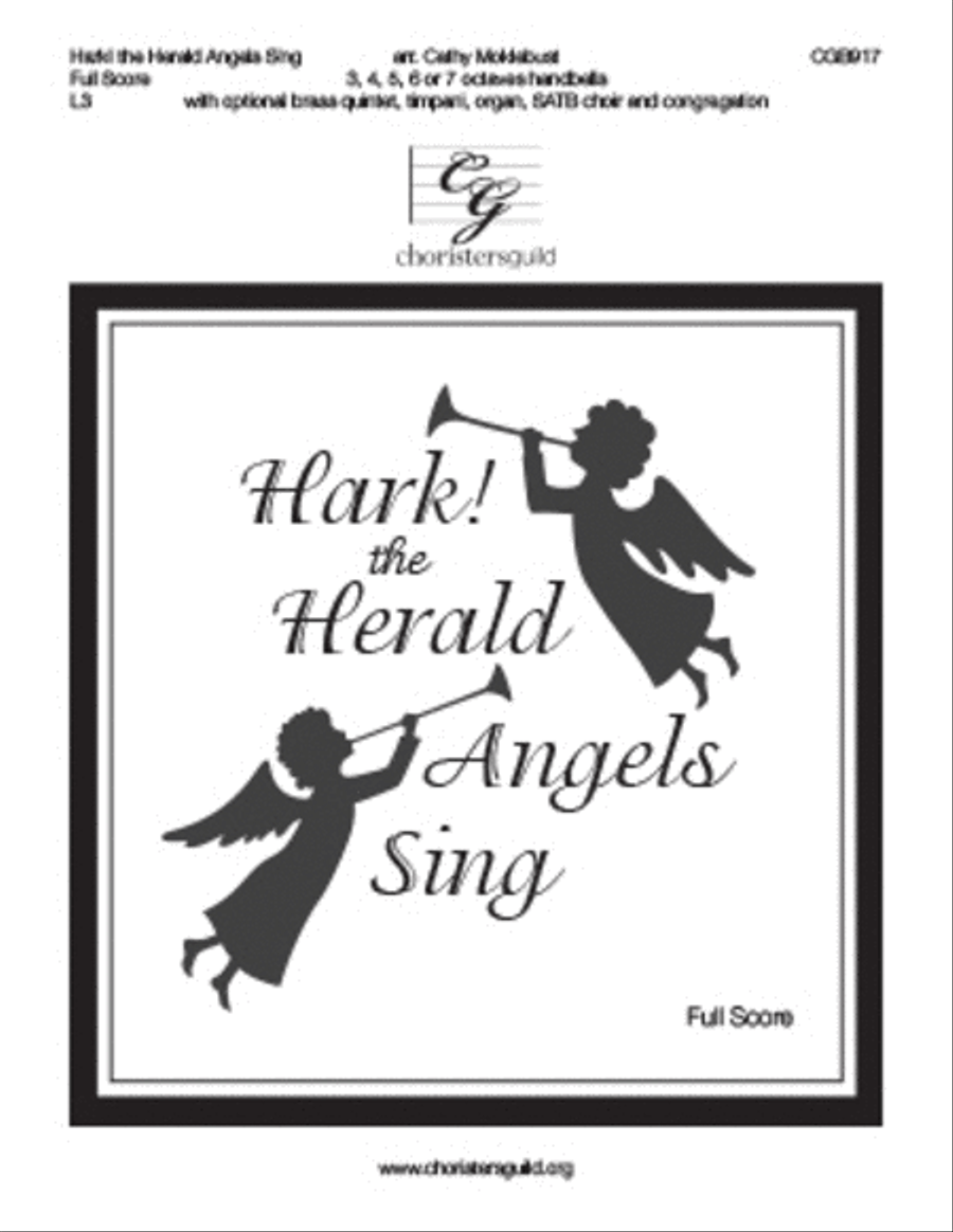 Hark! the Herald Angels Sing Full Score Handbell Choir scores gallery preview page 1