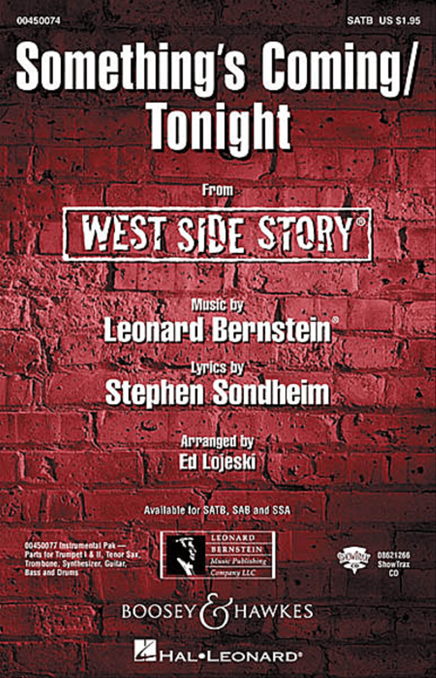 Something's Coming/Tonight (from West Side Story) Choir scores gallery preview page 1