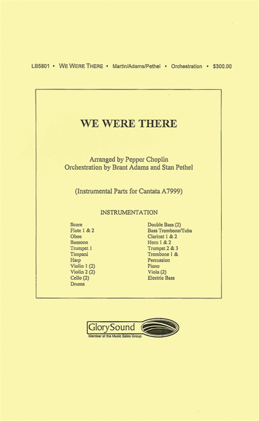 We Were There Choir scores gallery preview page 1