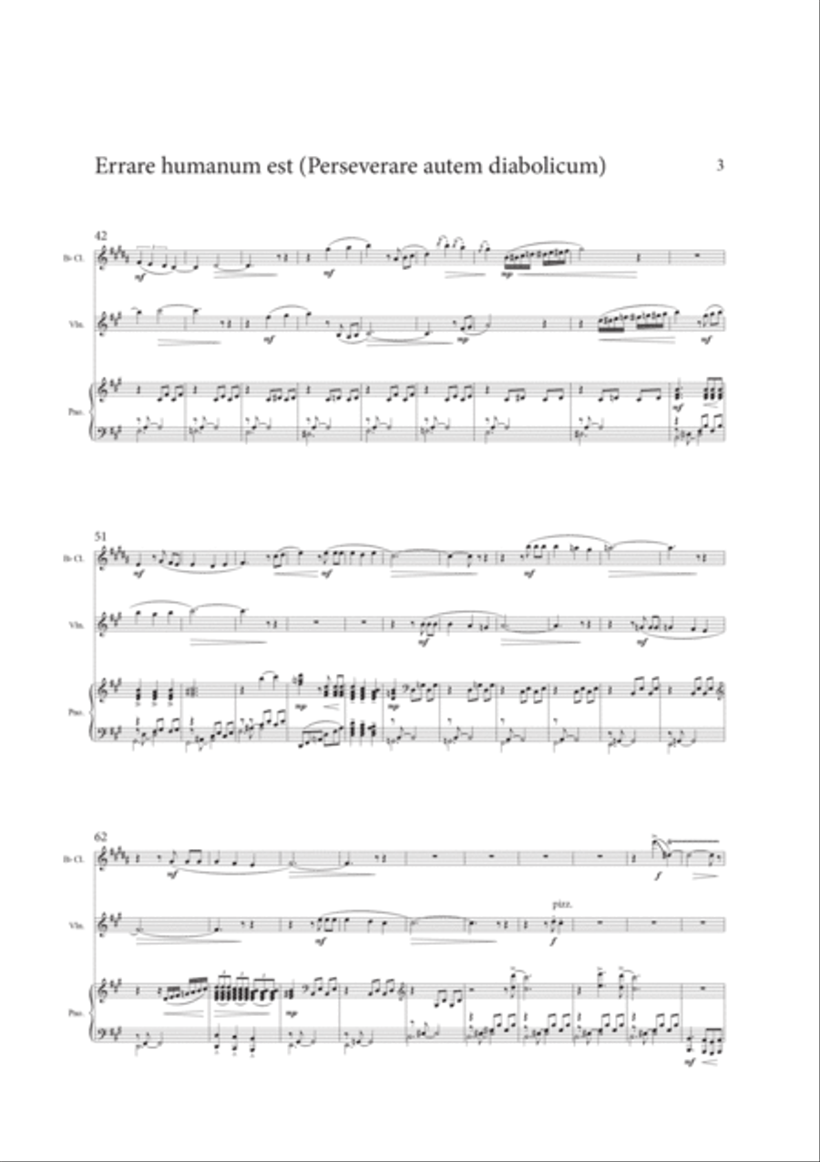 Errare humanum est (Perseverare autem diabolicum) Opus 95 Chamber Music scores gallery preview page 3