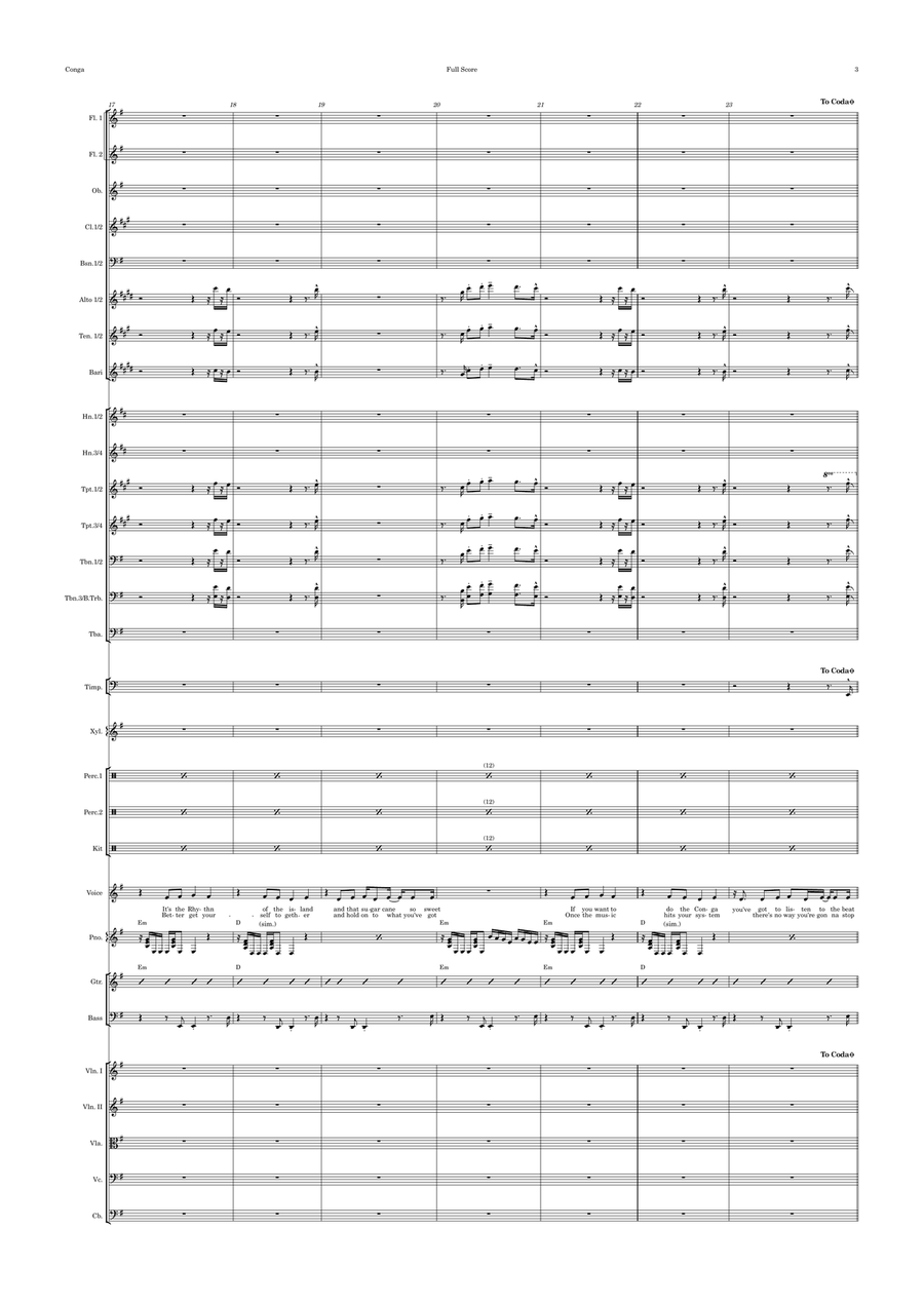 Conga Full Orchestra scores gallery preview page 3